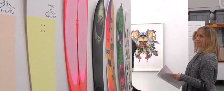 NEON DAZE & WINTER WAVES Art & Snowboarding Powder Boards